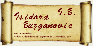 Isidora Buzganović vizit kartica